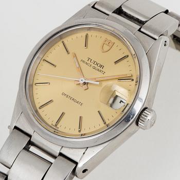 TUDOR, Prince-Quartz Oysterdate, armbandsur, 34 mm.