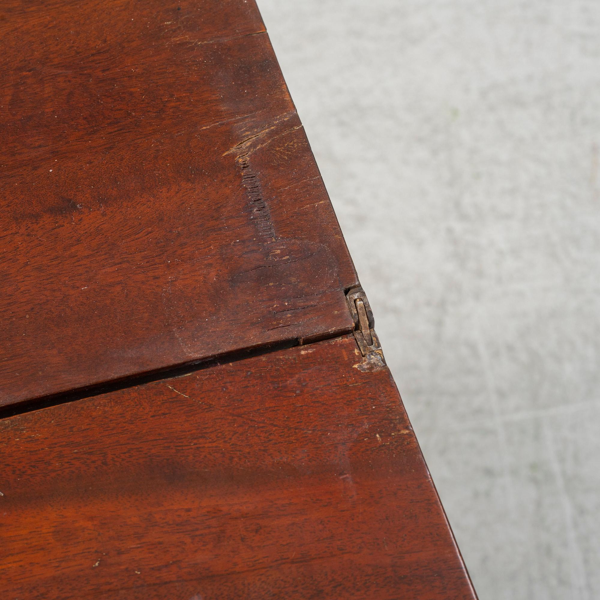 A late Gustavian mahogany card table, late 18th century.