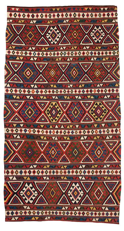 ANTIK KAUKASISK/PERSISK KELIM. 302,5 x 164,5 cm.