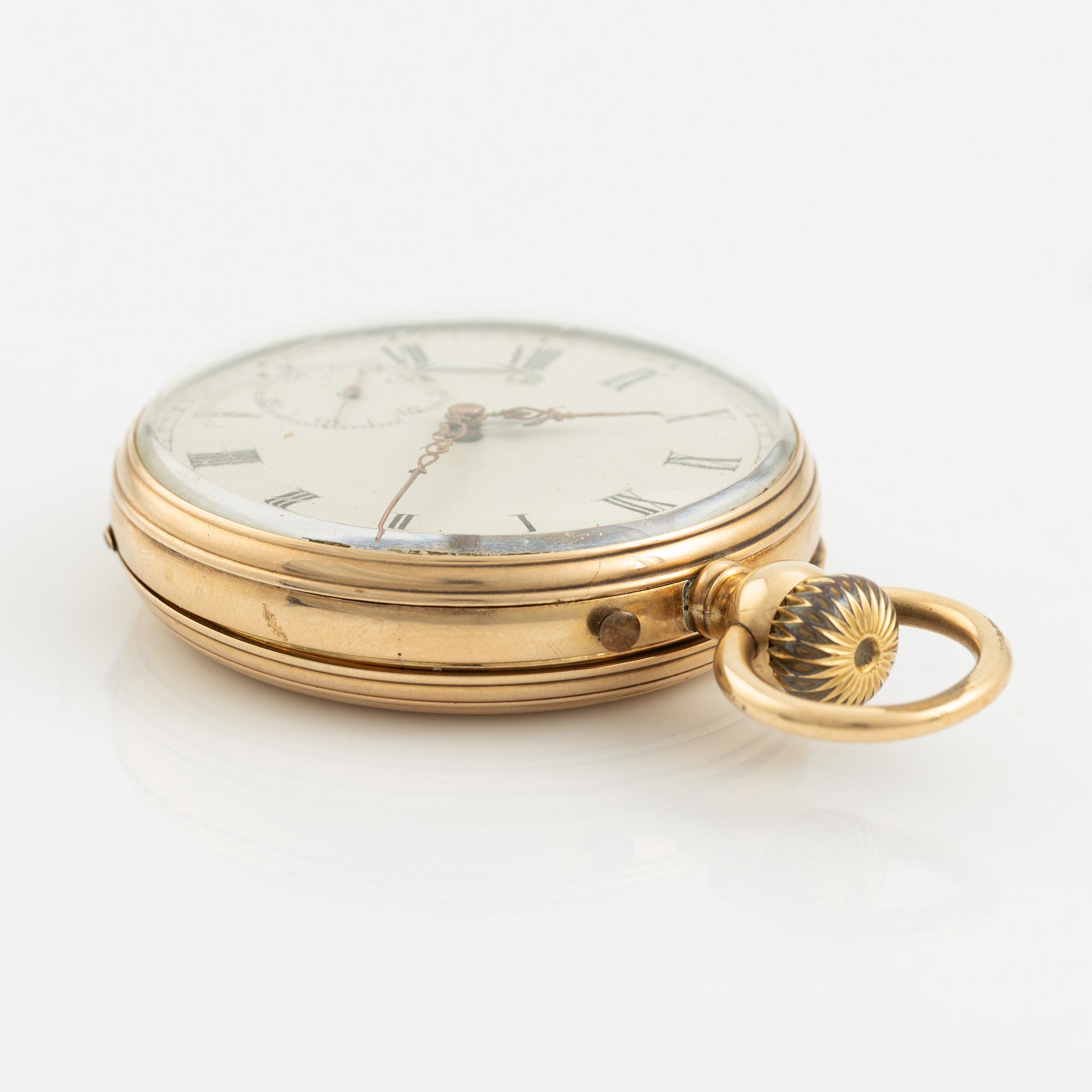Fickur, 14K guld, 47 mm.