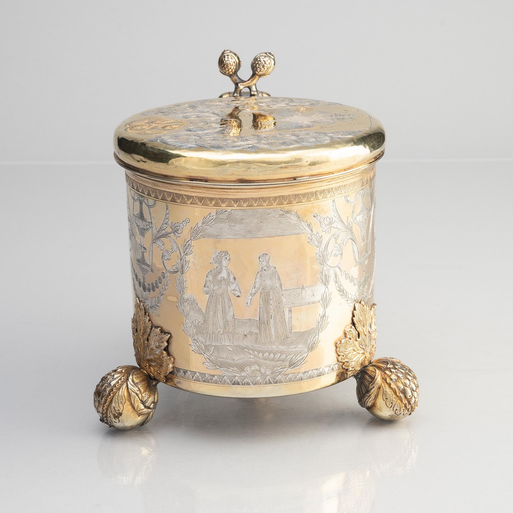A Swedish  17th century parcel-gilt silver tankard, mark of Johan Ståhle, (Stockholm, active 1677-1687 (1694)).