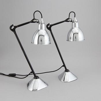 Bernard-Albin Gras, a pair of 'Gras' table lamps, DCW éditions.