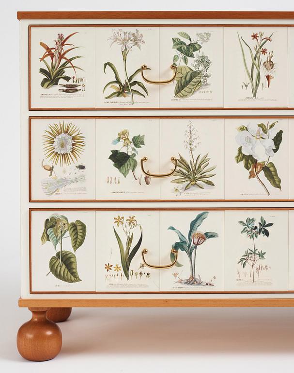 Josef Frank, a mahogany chest of drawers 'Florabyrå Linné', Svenskt Tenn, Sweden 2007, model 1050, jubilee ed. 43/50.