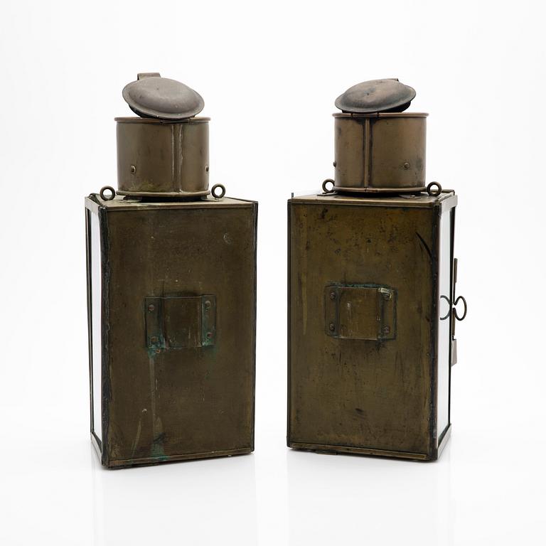 Spotlights / ship lighting a pair, early 20th century.