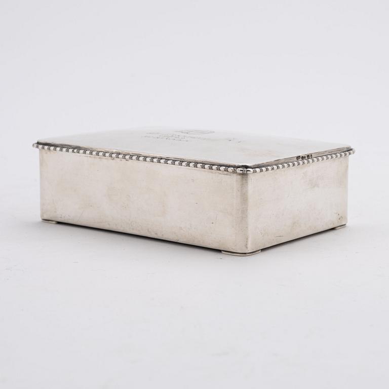 A silver cigarr box, Denmark, 1926.