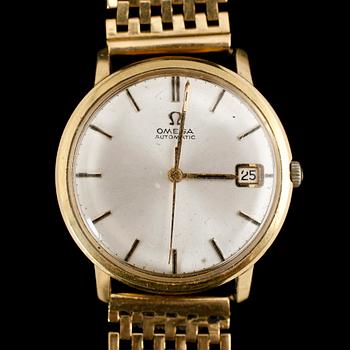 ARMBANDSUR, 18 k guld, Omega Automatic. Total vikt 66 g.