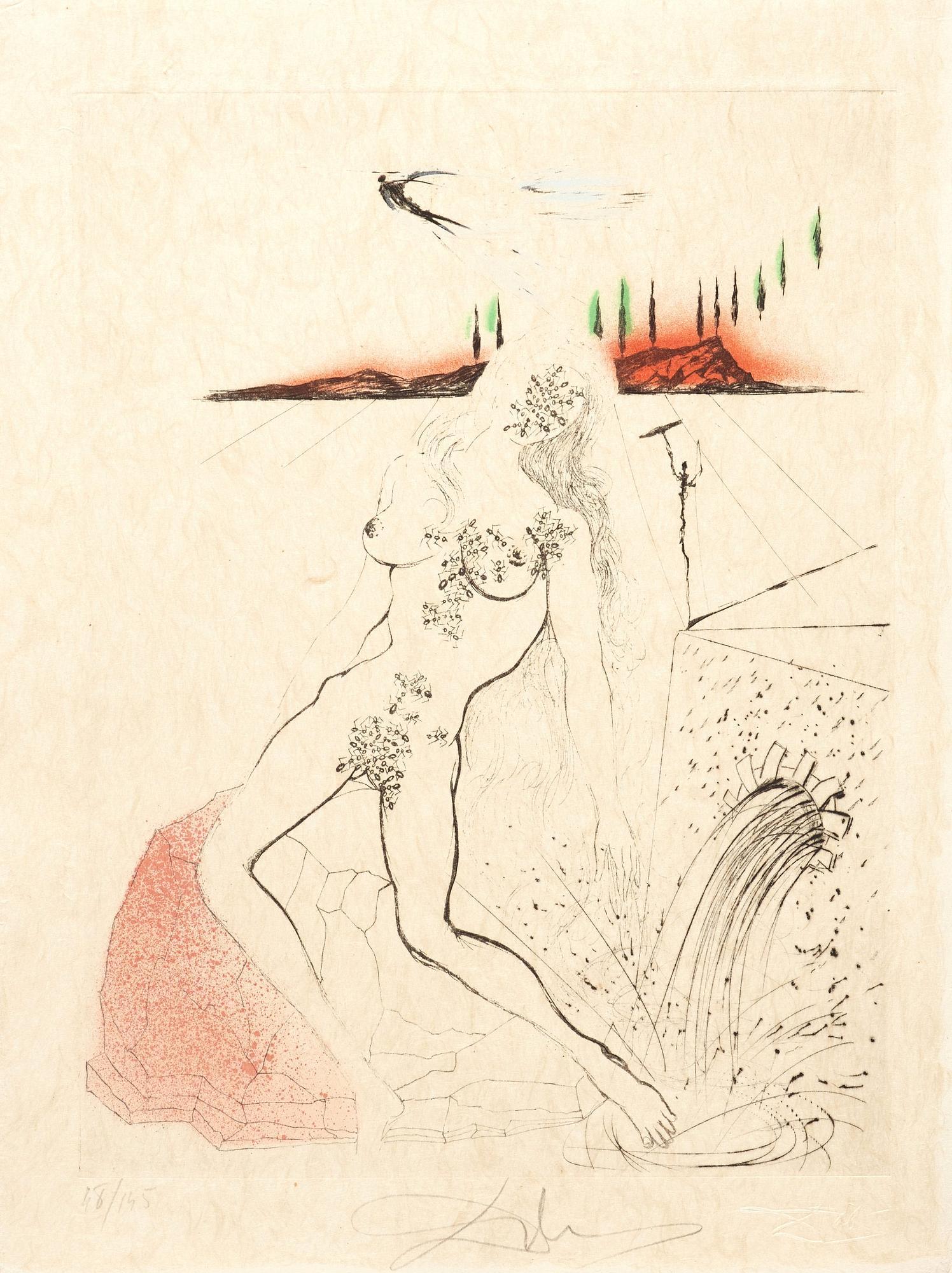 Salvador Dalí, "Poèmes secrets d'Apollinaire".