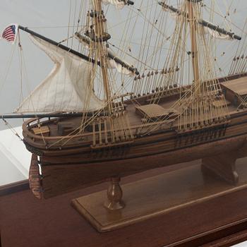 A 20th century wood and textil ship model, 'Flying CLoud'.