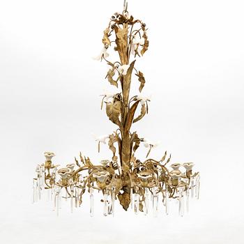 Chandelier, late 19th-century Rococo Revival.