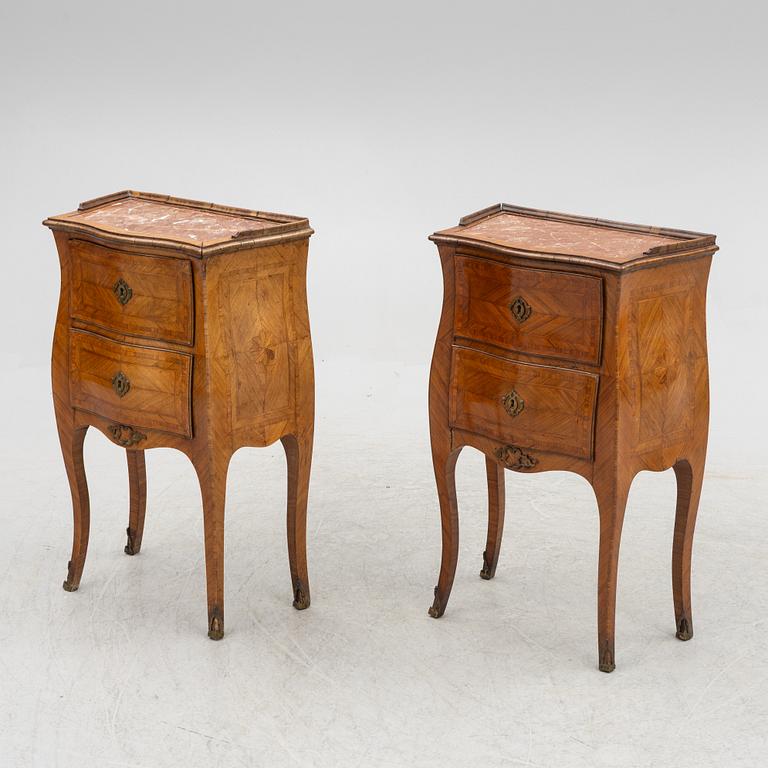 A pair of Chests of drawers, Louis XIV, probably Italy, mid-18th century.