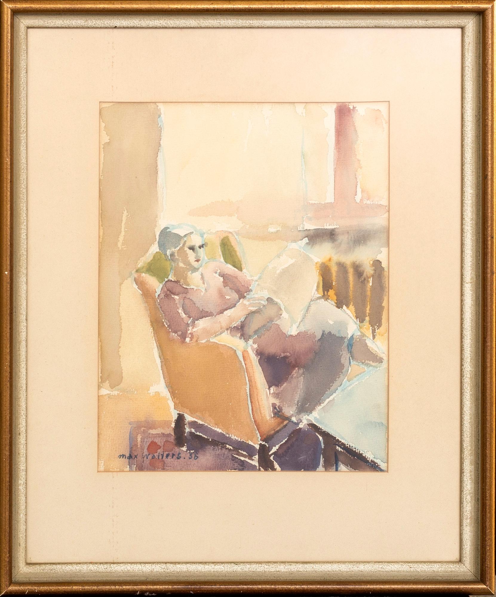 MAX WALTER SVANBERG, 2 akvareller, signerade, den ena daterad 36.