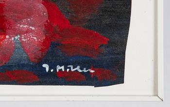 Ingegerd Möller, mixed media and collage. Signed.