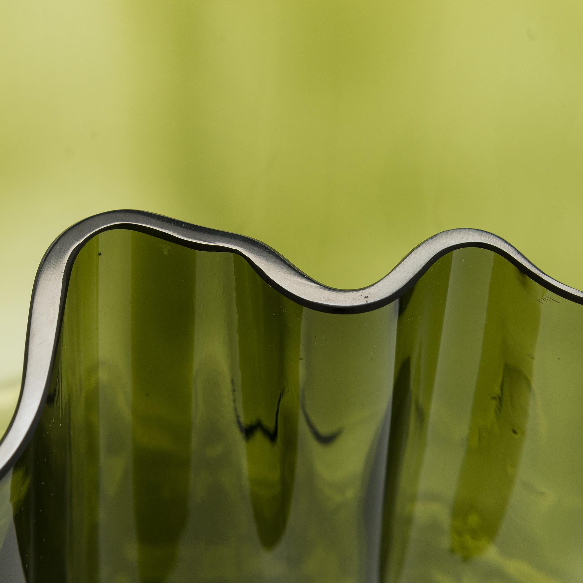 Alvar Aalto, a 1950s glass vase, model 3030, signed Alvar Aalto 3030.