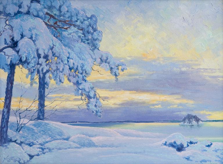 Alfred Collin, WINTER LANDSCAPE.