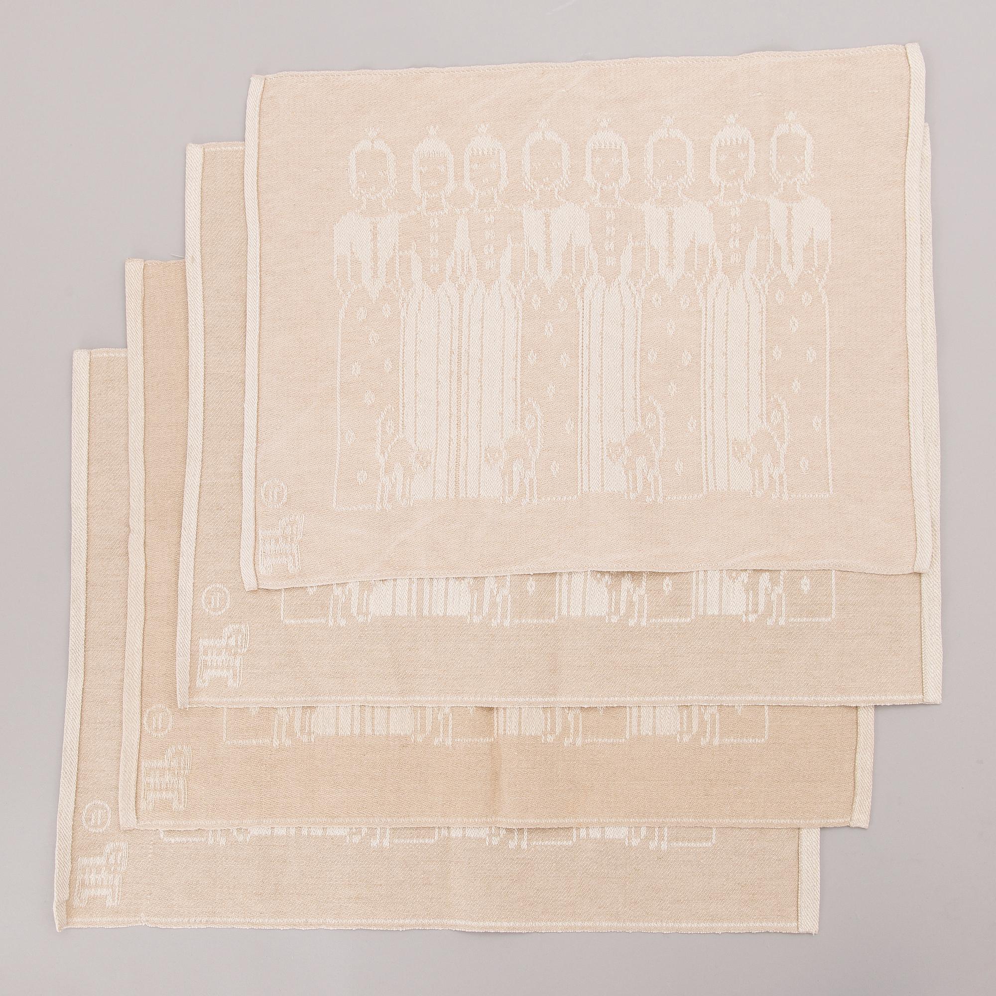 DORA JUNG, bordstabletter 4 st, signering Dora Jung samt märkt TL, Tampella.