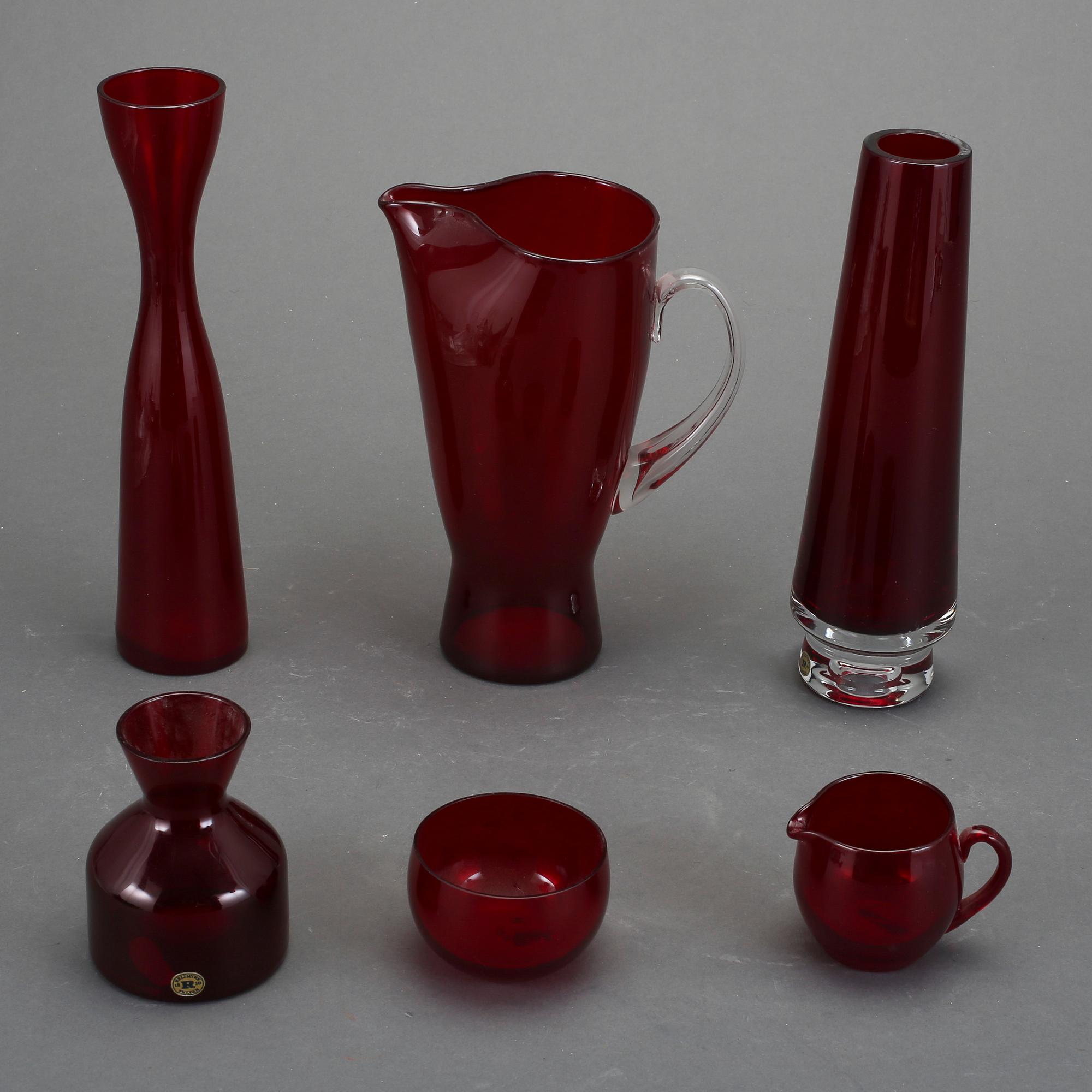 PARTI glas, 6 delar. Reijmyre, 1950-60-tal.