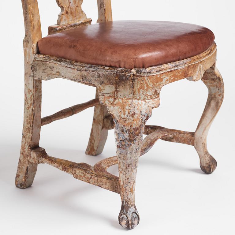 A pair of late Baroque chairs, mid 18th century.