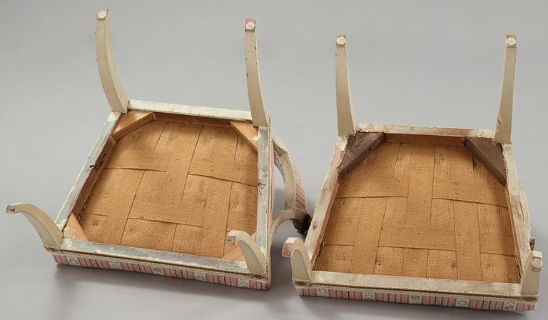 A pair of late Gustavian armchairs by Ephraim Ståhl (master in Stockholm 1794-1820).
