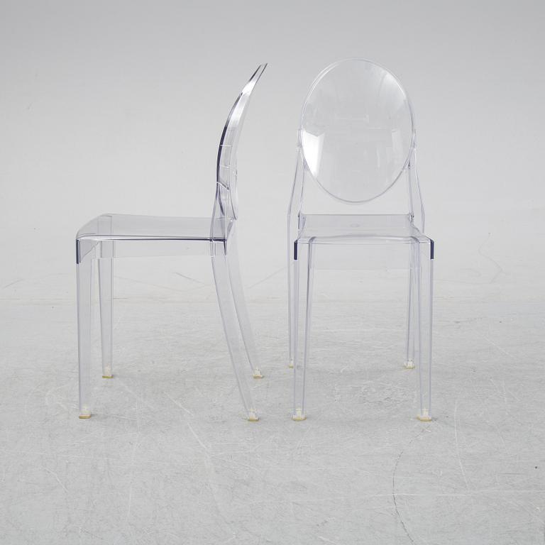 A set of six 'Victoria Ghost' chairs by Philippe Starck for Kartell.