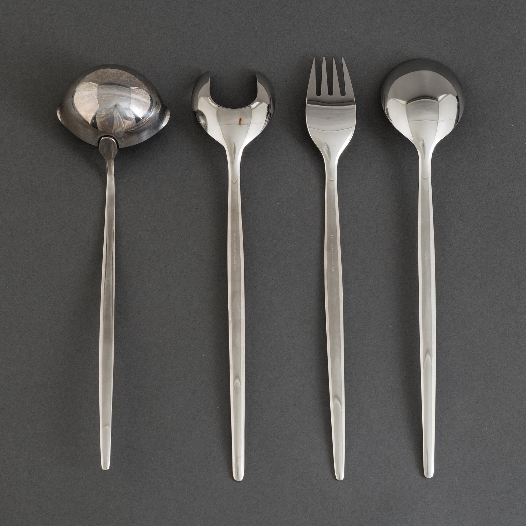 A 'Polar' 162 piece stainless steel cutlery set from Hackman, Finland.