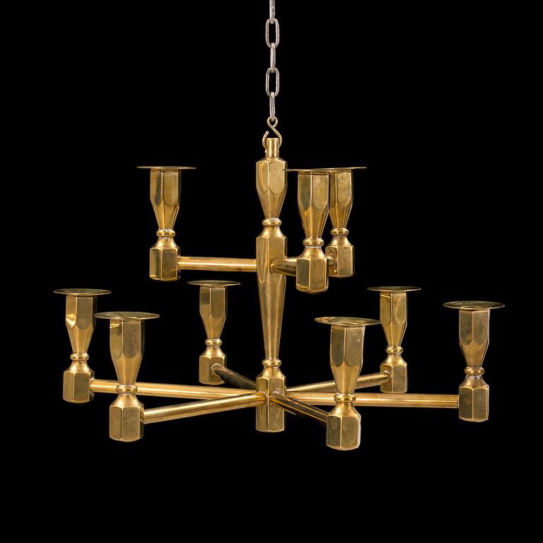 LJUSKRONA, mässing, Metallslöjden Gusum, 1900-talets andra hälft.