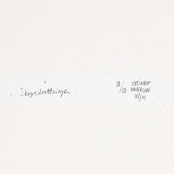 Katinka Andersson, etsning, signerad 10/10.