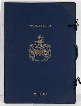 OLOF RUDBECK d.y., "Portföljen", numrerad 1244/1499,  René Coeckelberghs Editioner, 1986.