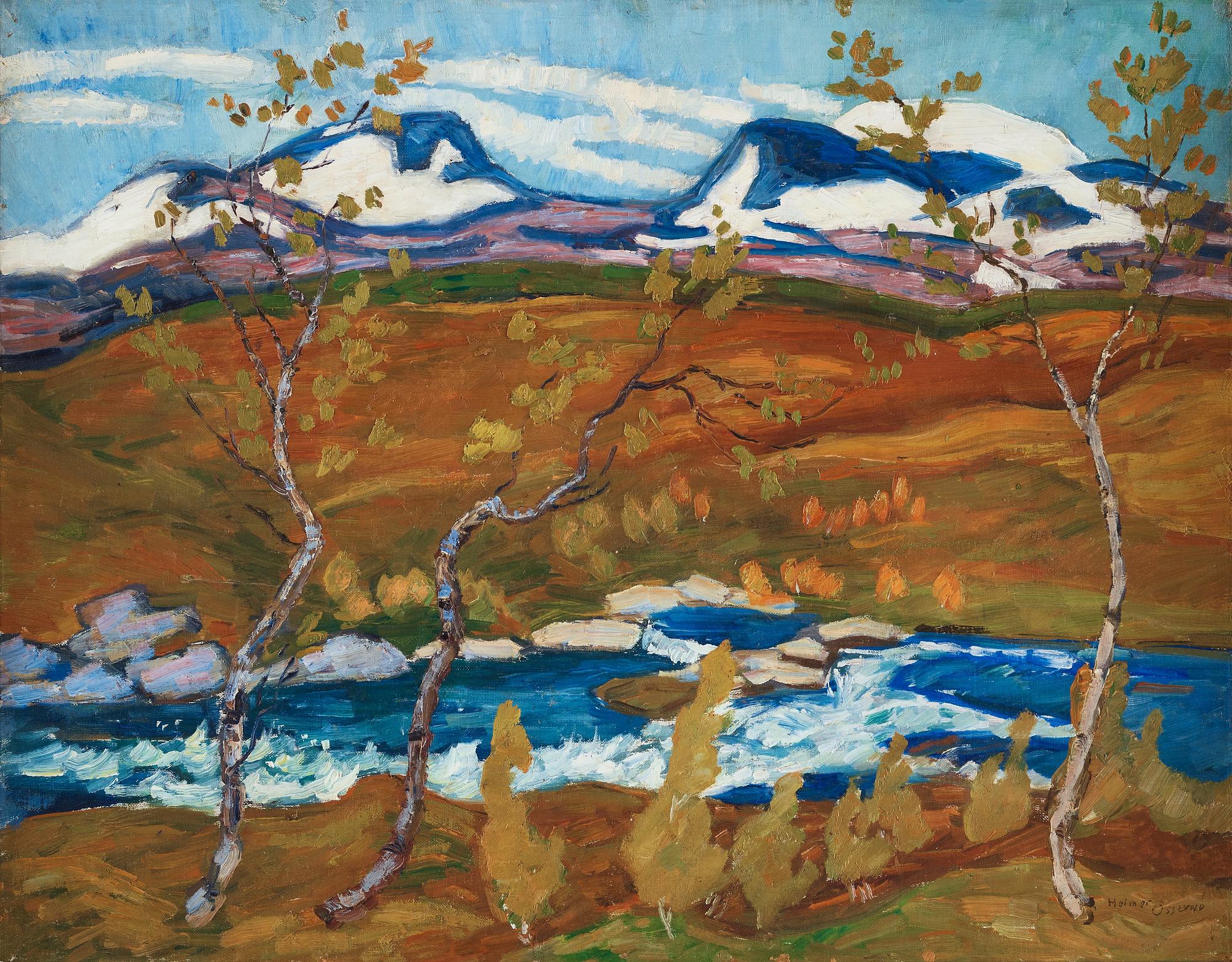 Helmer Osslund, "Lapporten om våren" (Spring in Čuonjávággi/"Goose Valley" in the north of Sweden).