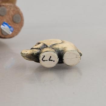 Lisa Larson, a set of three stoneware figurines, Gustavsberg and K-Studion.