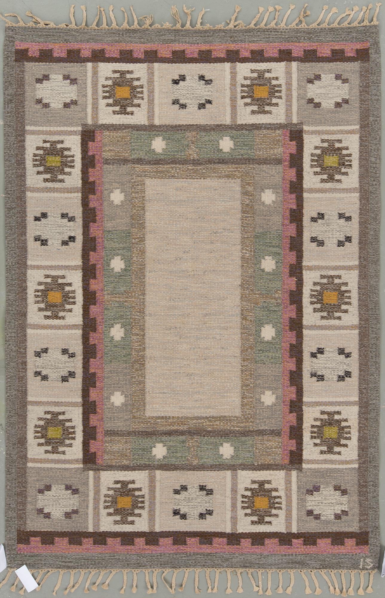 MATTA, rölakan, Signerad IS (Ingegerd Silow). Ca 202x138 cm.