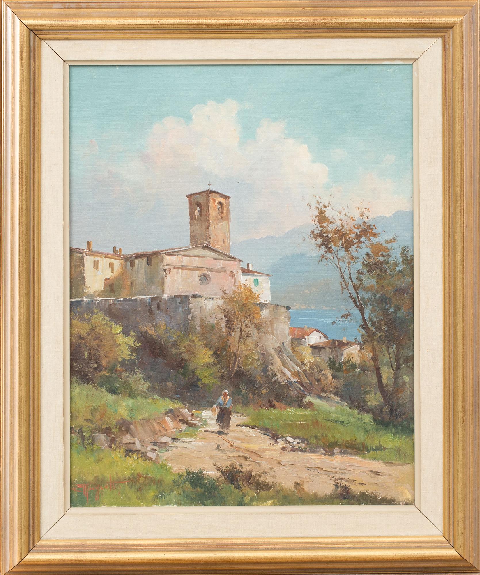 ERCOLE MAGROTTI, olja på duk. Signerad.