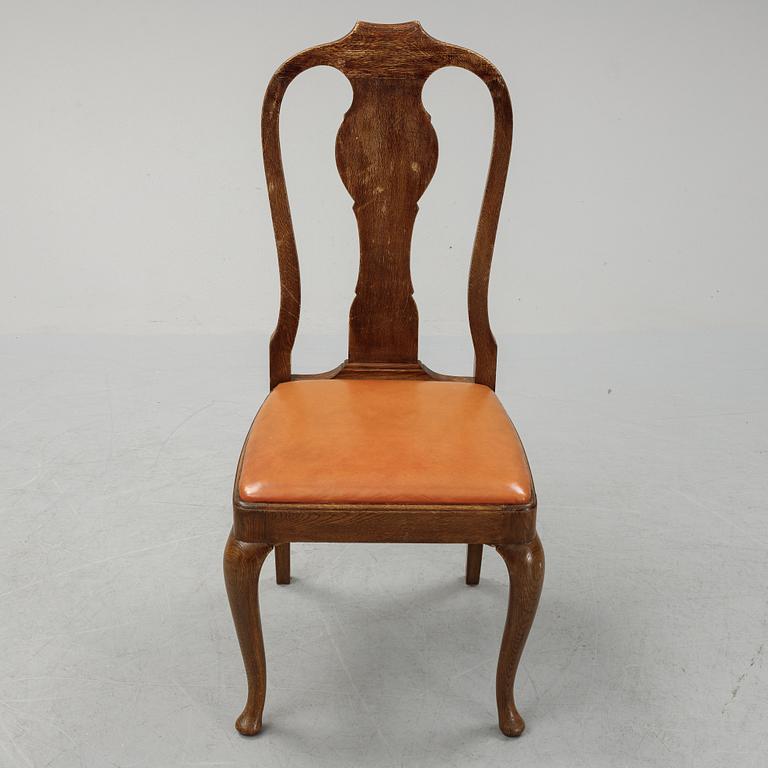 A set of six early 20th century  rococo-style chairs.