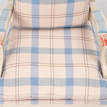 A pair of Gustavians style armchairs, 20th century.