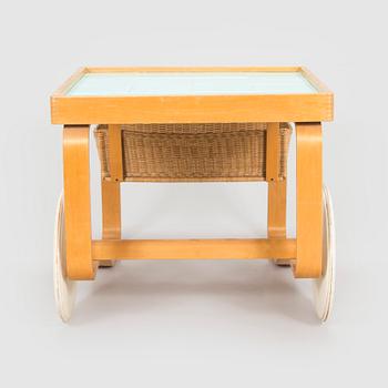 Alvar Aalto, serveringsvagn, modell 100, O.Y Huonekalu-ja Rakennustyötehdas A.B. tidigt 1950-tal.