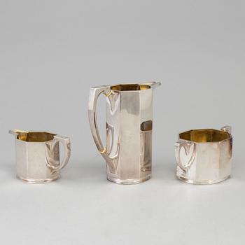 KAFFESERVIS, 3 delar, silver, Österrike-Ungern 1872-1922.