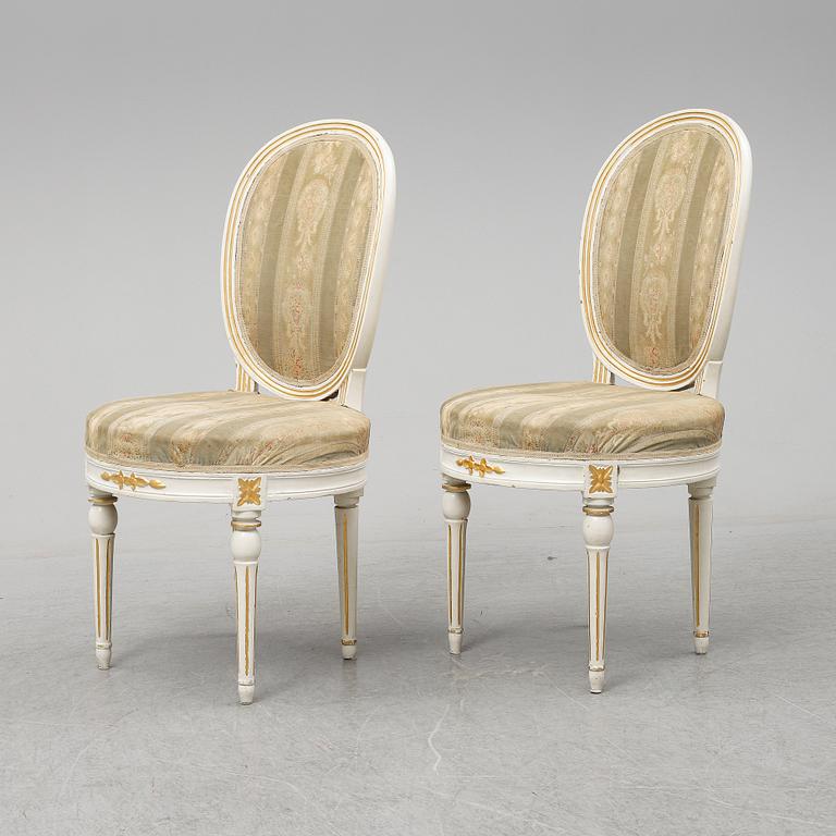 STOLAR, ett par, gustavianska provinsarbeten 1800-tal.
