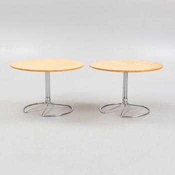 Bruno Mathsson, a pair of coffee tables, Bruno Mathsson International, Värnamo, Sweden.