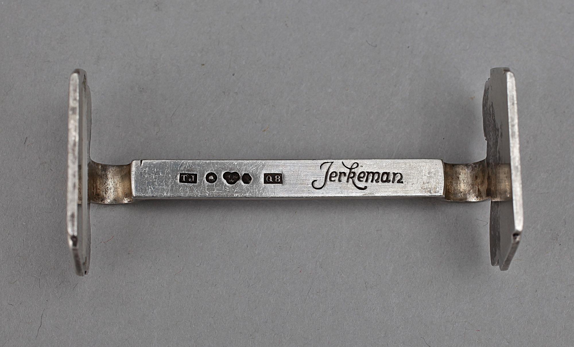 SMÖRKNIVSTÄLL samt TESKEDAR, 8+7, silver, bl a W A Bolin, Stockholm 1940-tal. Tot vikt ca 260 g.