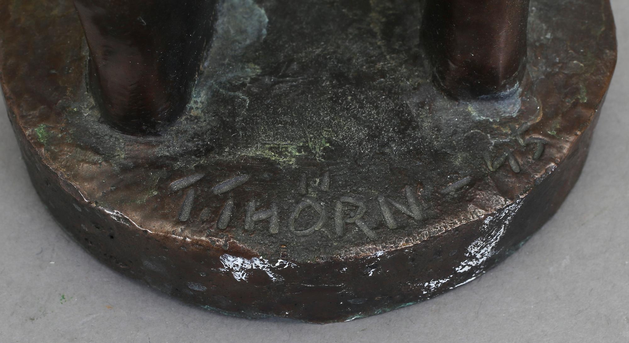 THURE THÖRN, skulptur, brons, signerad och daterad -45.