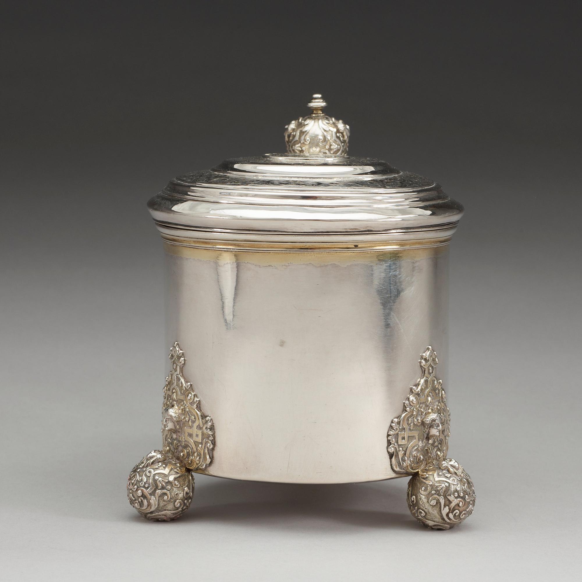A Swedish 18th century parcel-gilt tankard, makers mark of Niclas Warneck, Karlstad 1741.