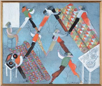 LASSE LINDQVIST. Akryl på duk. Signerad Lasse Lindqvist.