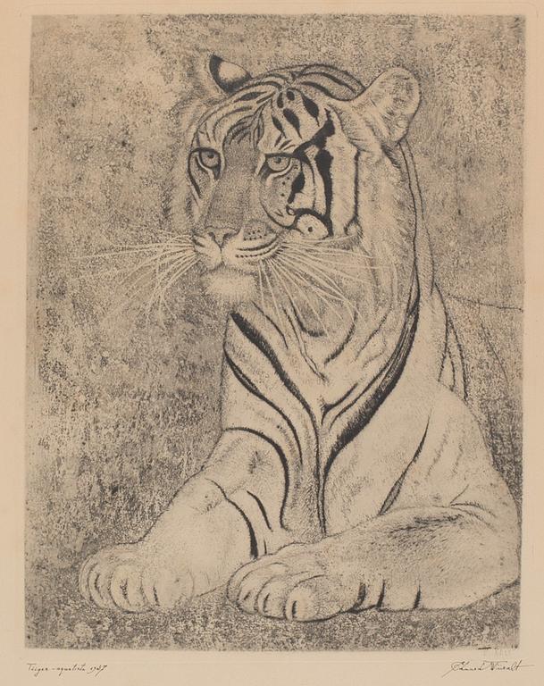 EDUARD WIIRALT, aquatint, signed and dated 1937.