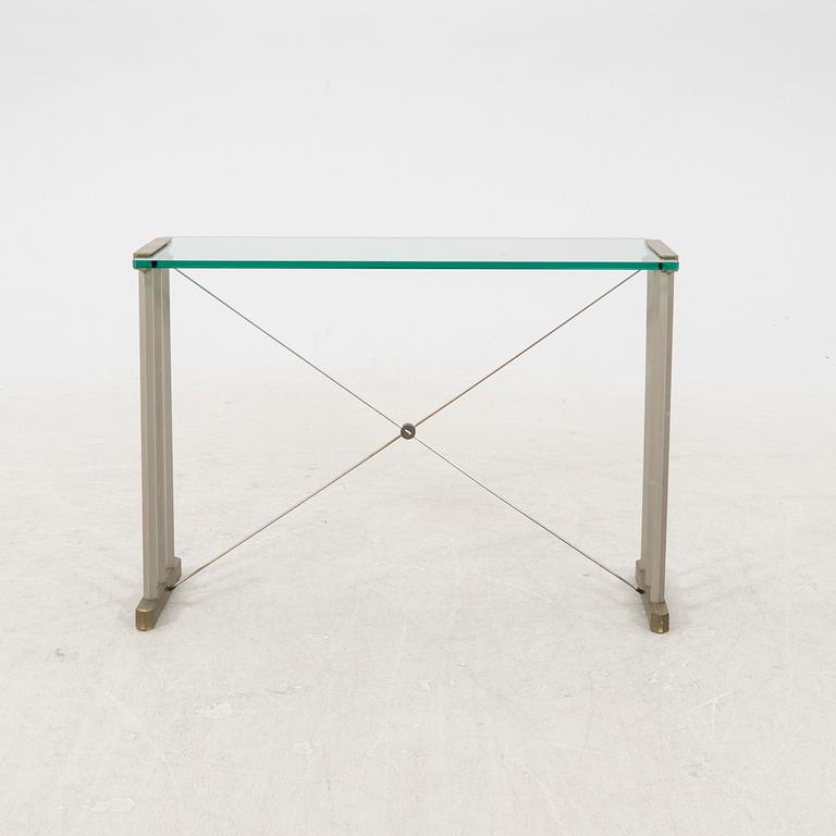 Peter Ghyczy, A 1980s glass and metal sideboard.