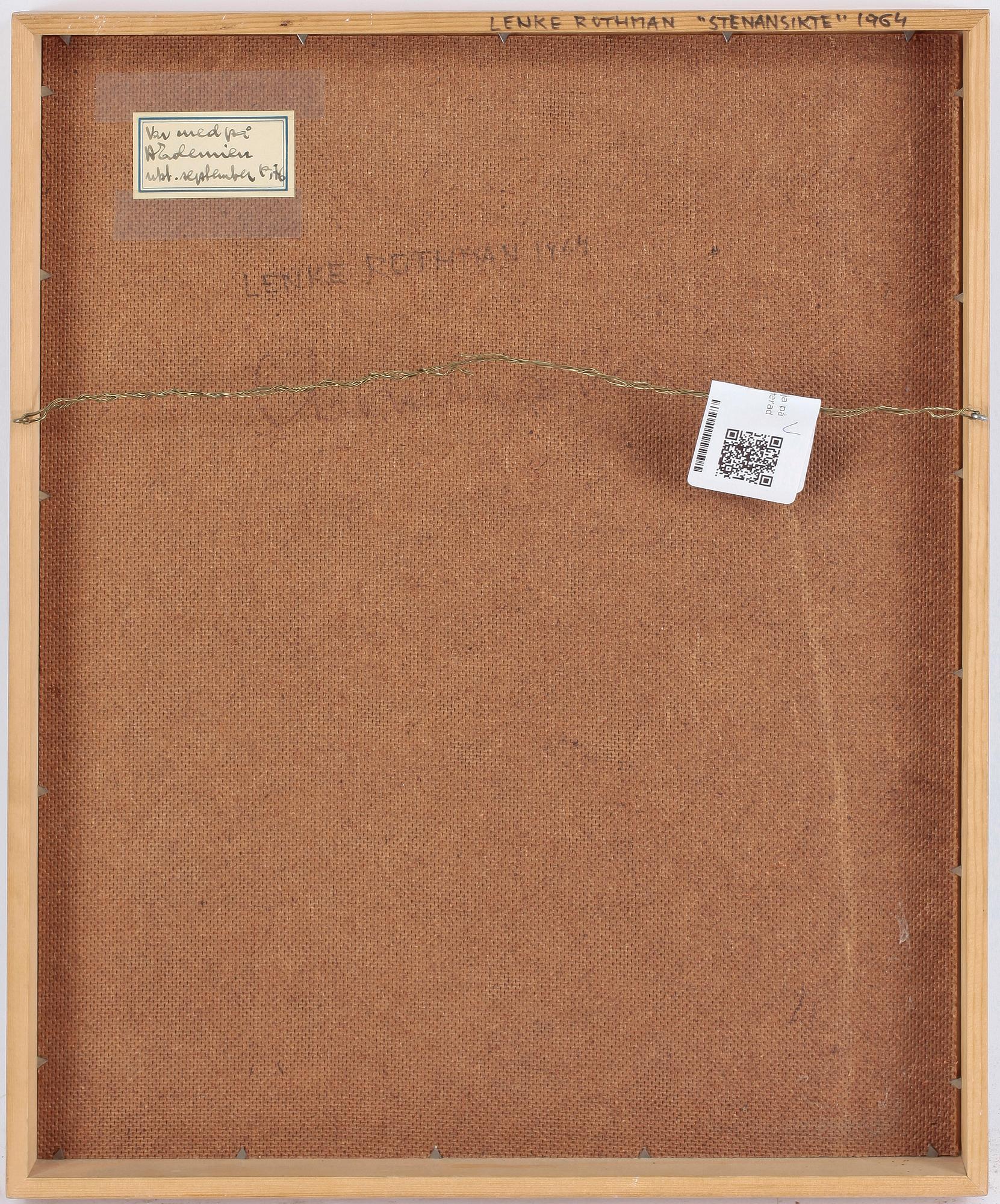 LENKE ROTHMAN, olja på duk. Signerad och daterad 1964,