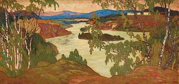 Helmer Osslund, "Vårstämning, Sollefteå" (Spring in Sollefteå, landscape from the northeast of Sweden).