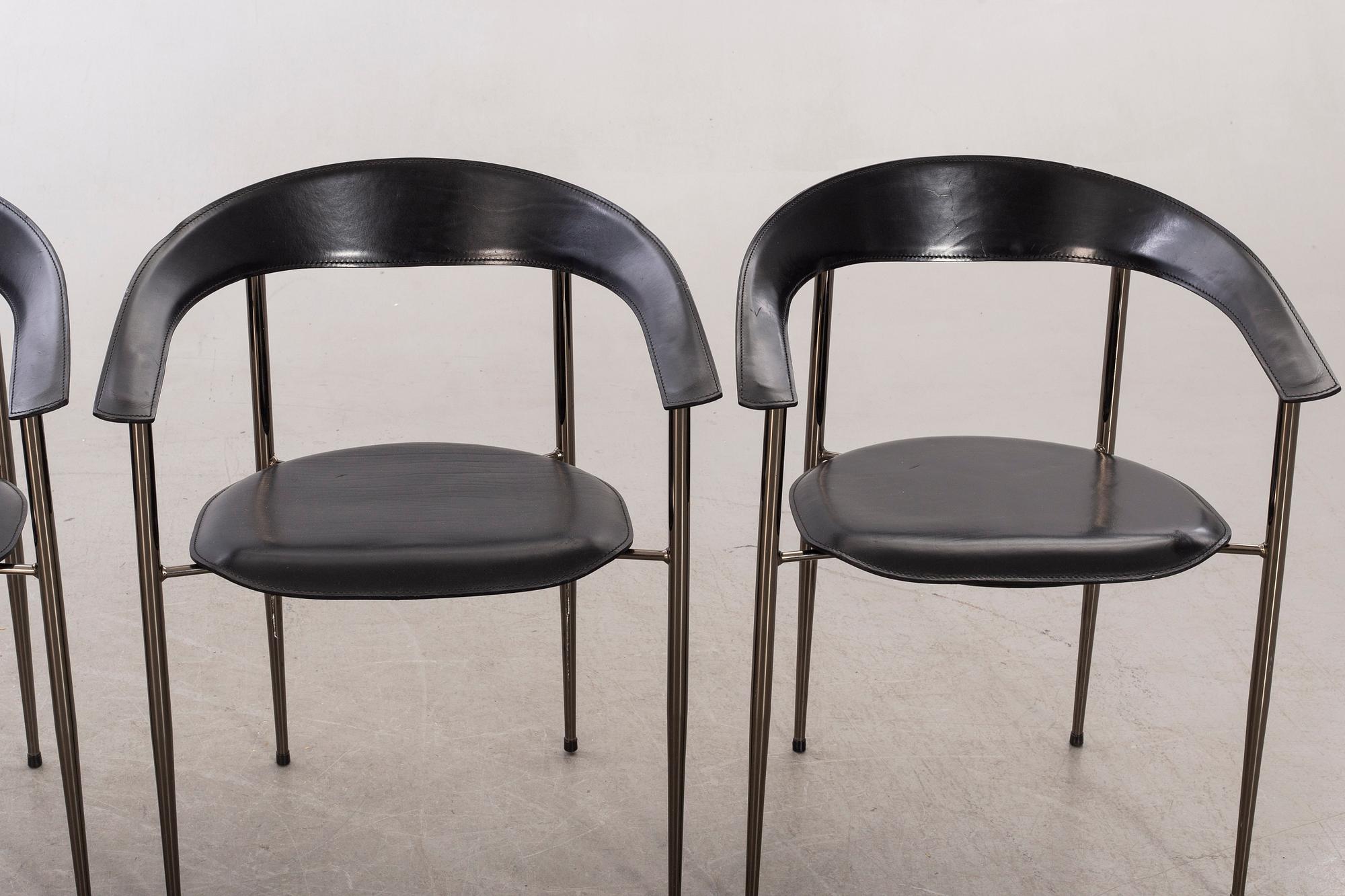 KARMSTOLAR, 4 st, "Ursula", Arrben Italien sent 1900-talets senare del.