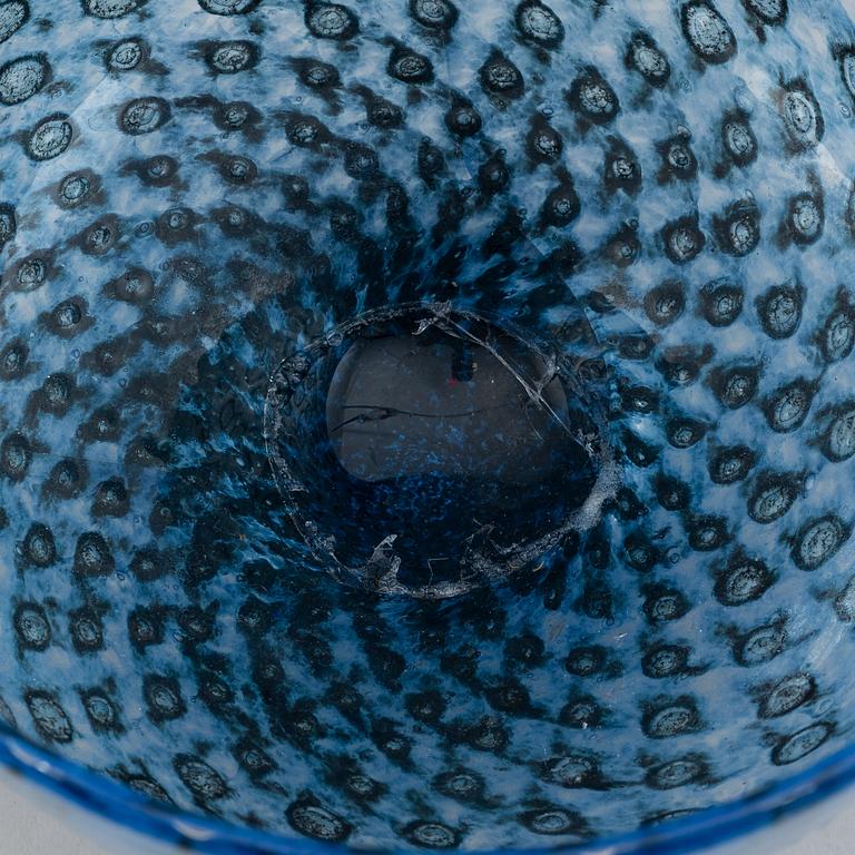 Bertil Vallien, glass bowl/vase, signed.