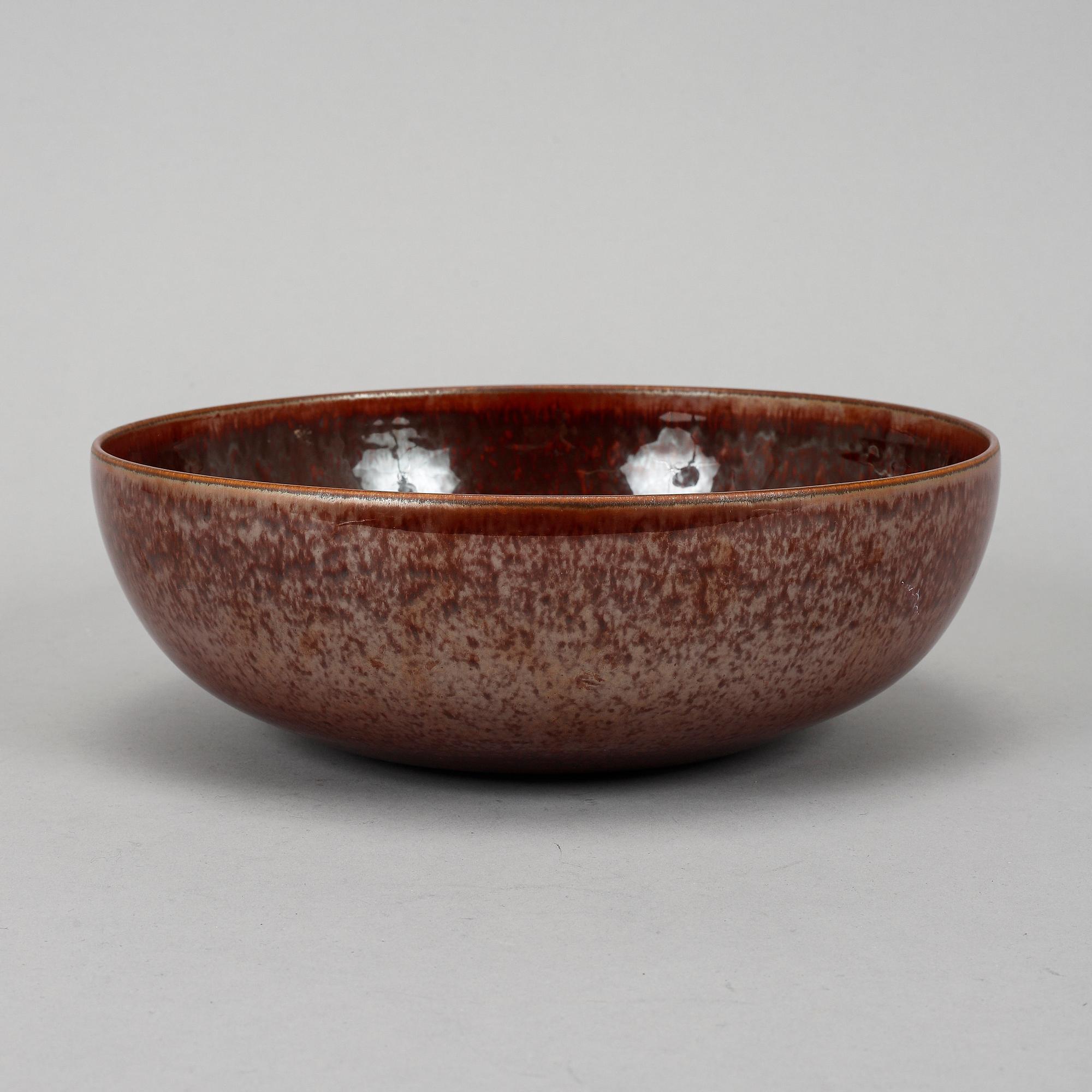 Carl-Harry Stålhane, a unique stoneware bowl, Rörstrand, 1958.