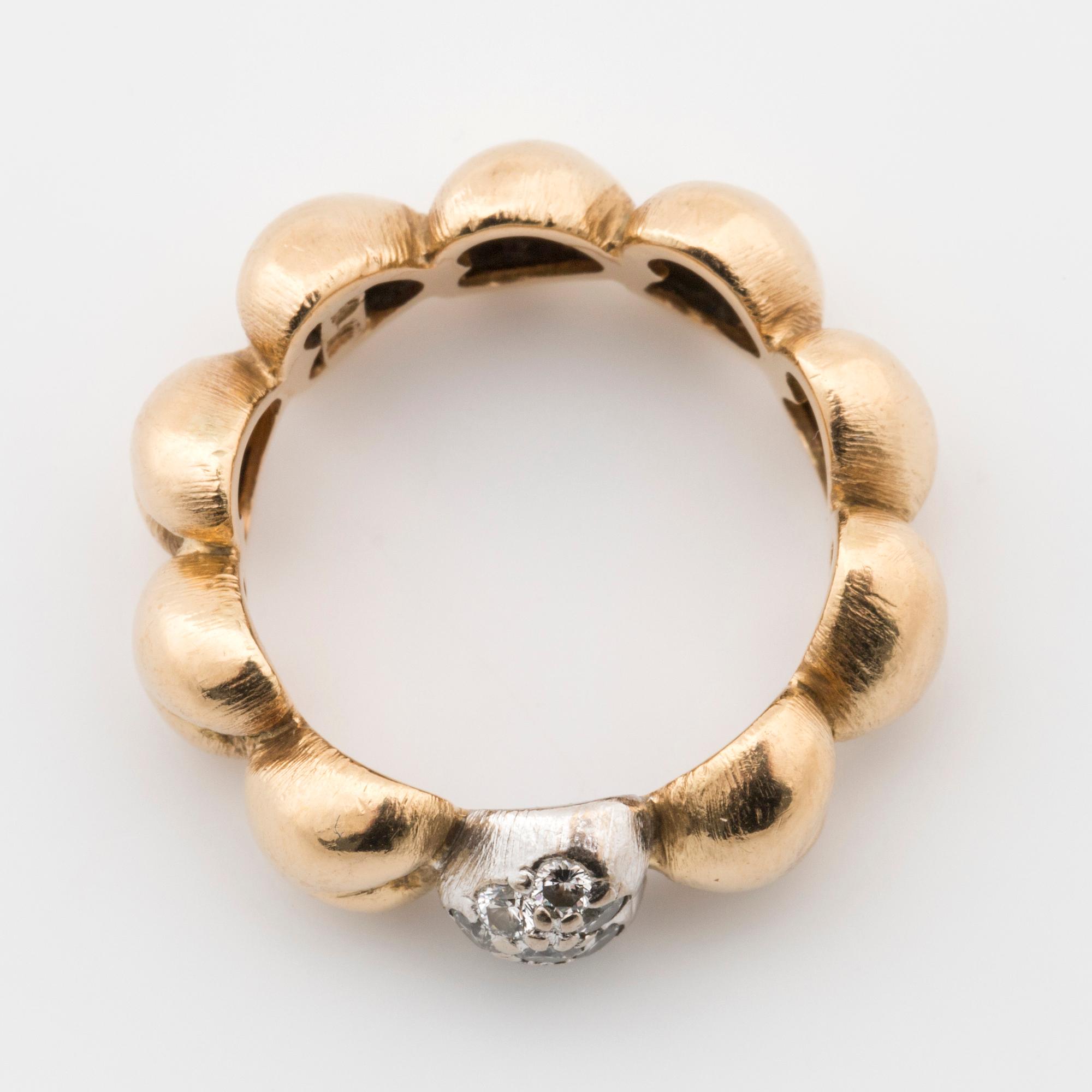 OLE LYNGGAARD, "Heart ring", ring with brilliant-cut diamonds ca 0.27 cts.