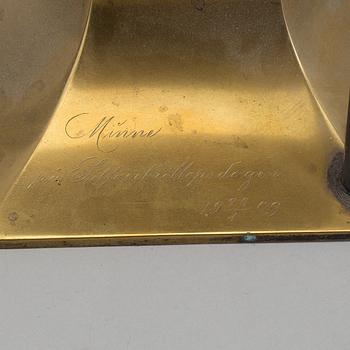 A early 20th century Jugend Wurttembergische Metallwarenfabrik (WMF) EPNS vase from Germany.